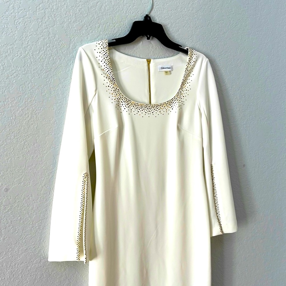 Calvin Klein Winter White Cocktail Dress, Size 6